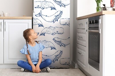 Decoration refrigerator cover Blue whale