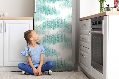 Magnetic refrigerator cover Painted forest