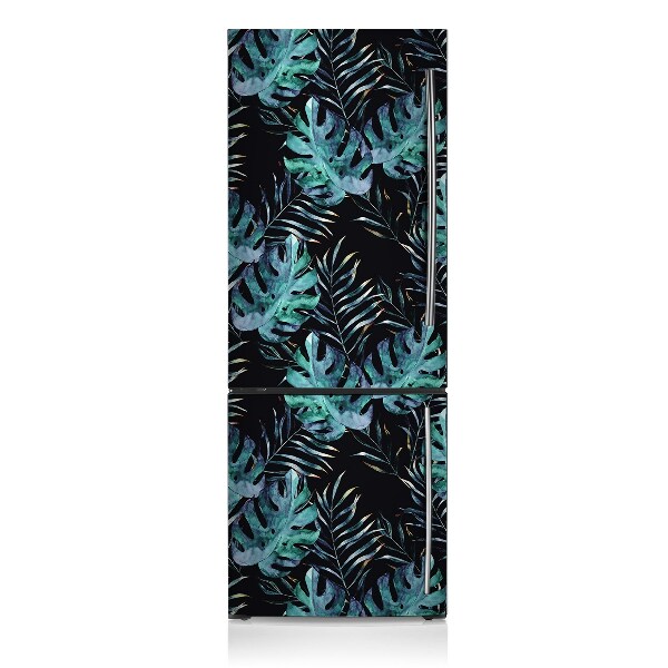 Magnetic refrigerator cover Dark leaves