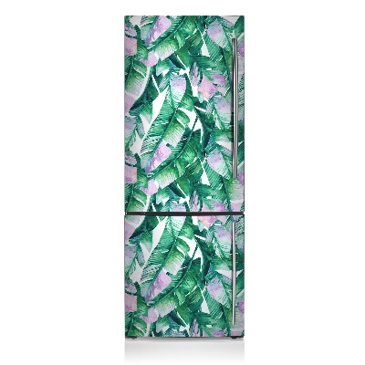 Magnetic refrigerator cover Pastel leaves