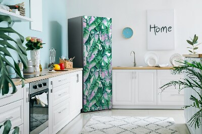 Magnetic refrigerator cover Pastel leaves