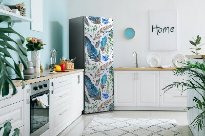 Decoration refrigerator cover Bird feathers