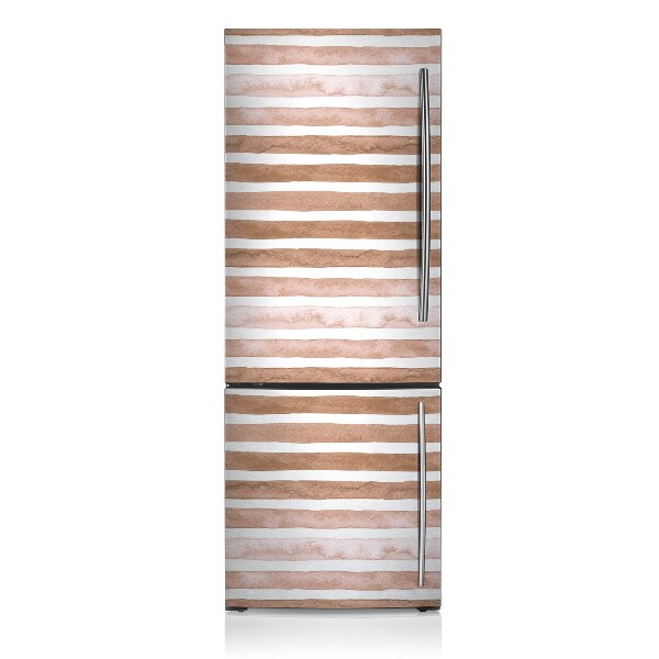 Decoration refrigerator cover Brown stripes