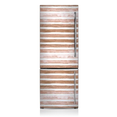 Decoration refrigerator cover Brown stripes