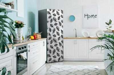 Decoration refrigerator cover Drawn feathers