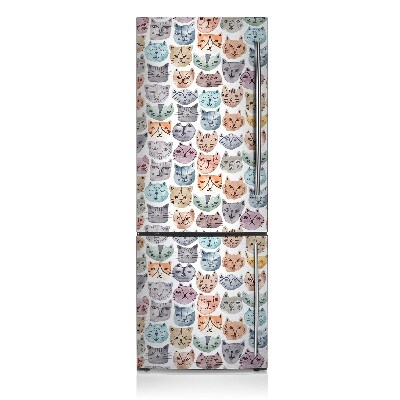 Magnetic refrigerator cover Watercolor cats