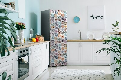 Magnetic refrigerator cover Watercolor cats