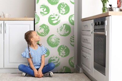 Magnetic refrigerator cover Plants in points