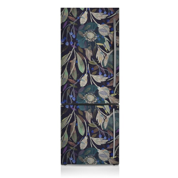 Magnetic refrigerator cover Botanical pattern