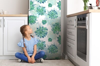 Decoration refrigerator cover Colorful succulents