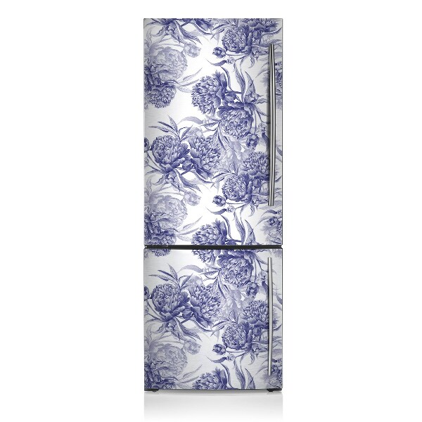 Decoration refrigerator cover Purple peonies