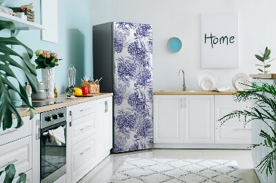 Decoration refrigerator cover Purple peonies