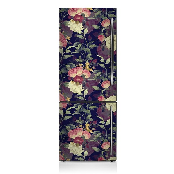 Magnetic refrigerator cover Vintage flowers