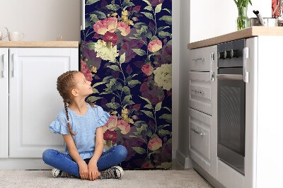 Magnetic refrigerator cover Vintage flowers