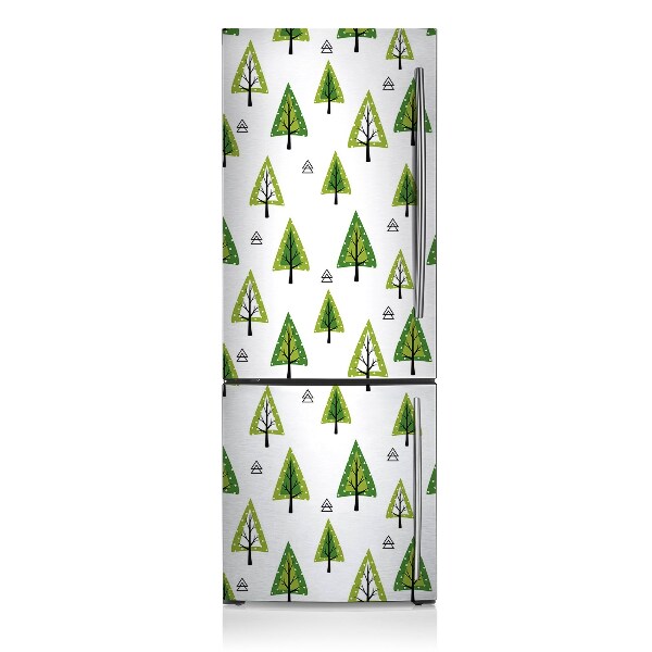 Magnetic refrigerator cover Triangular trees