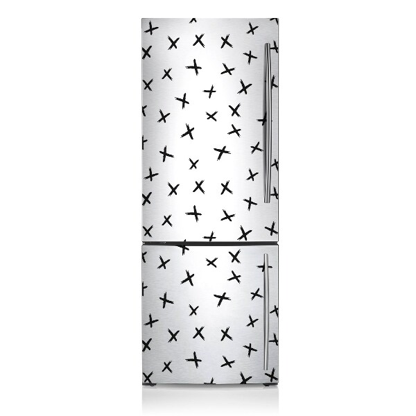 Magnetic refrigerator cover Drawn crosses