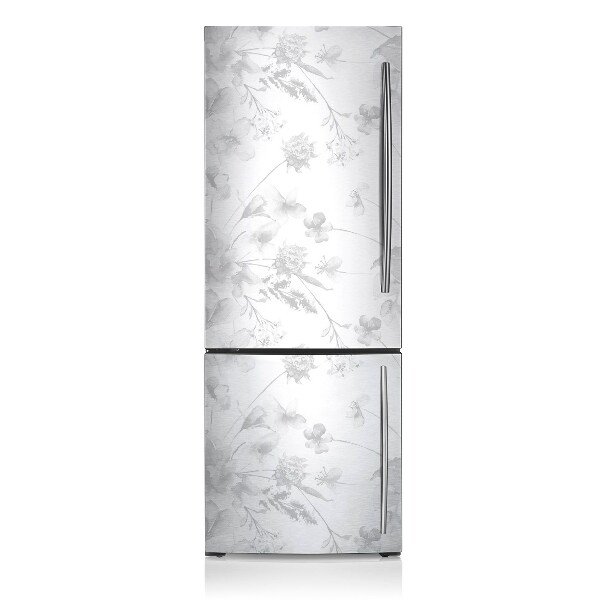 Decoration refrigerator cover Gray flowers