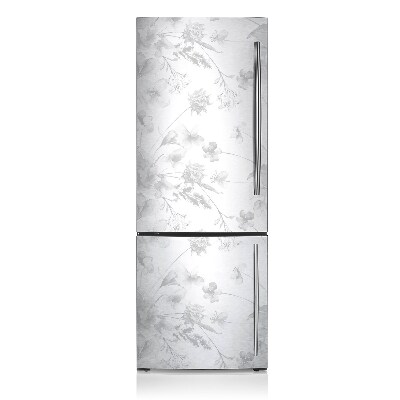 Decoration refrigerator cover Gray flowers