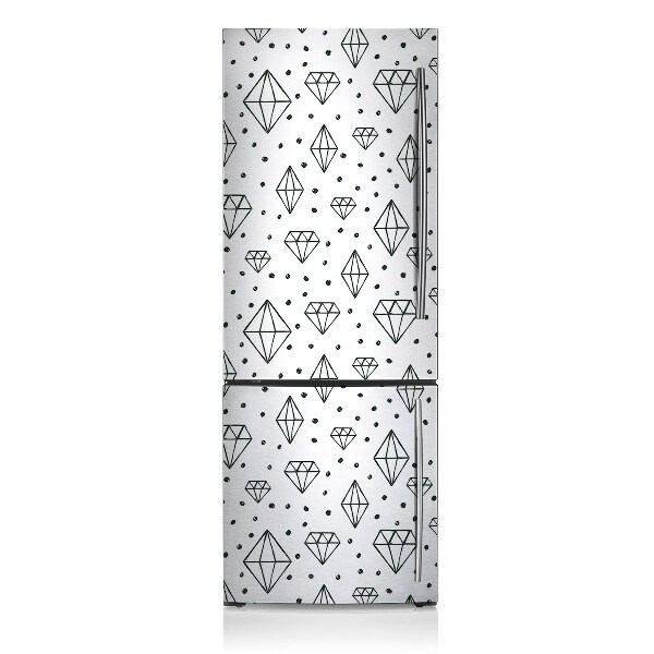 Magnetic refrigerator cover Drawn diamonds