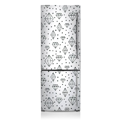 Magnetic refrigerator cover Drawn diamonds