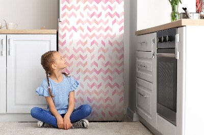 Magnetic refrigerator cover Geometric herringbone