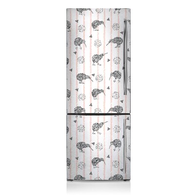 Magnetic refrigerator cover Kiwi bird pattern