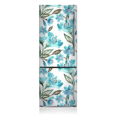 Decoration refrigerator cover Turquoise flowers