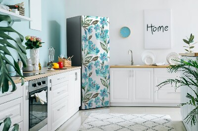 Decoration refrigerator cover Turquoise flowers