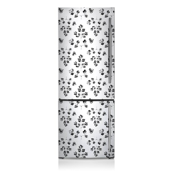 Magnetic refrigerator cover Black and white pattern