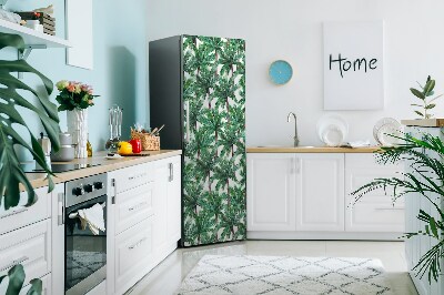 Magnetic refrigerator cover Tropical palm trees