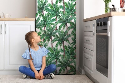 Magnetic refrigerator cover Tropical palm trees