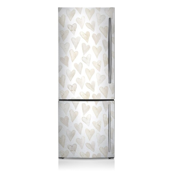 Magnetic refrigerator cover Subtle hearts