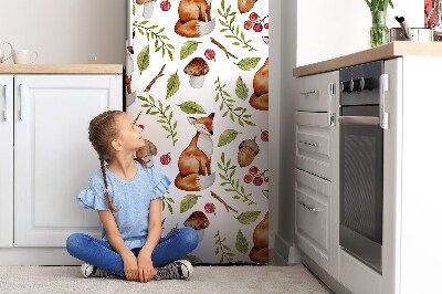 Magnetic refrigerator cover Forest and fruit forest