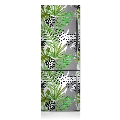 Magnetic refrigerator cover Tropical leaves