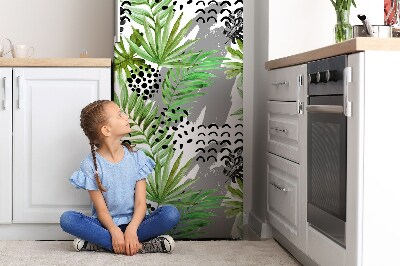 Magnetic refrigerator cover Tropical leaves