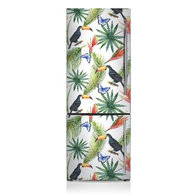 Decoration refrigerator cover Toucans on branches