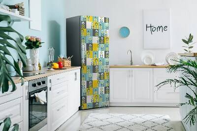 Magnetic refrigerator cover Scandinavian pattern