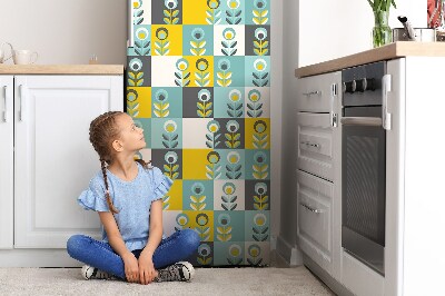 Magnetic refrigerator cover Scandinavian pattern