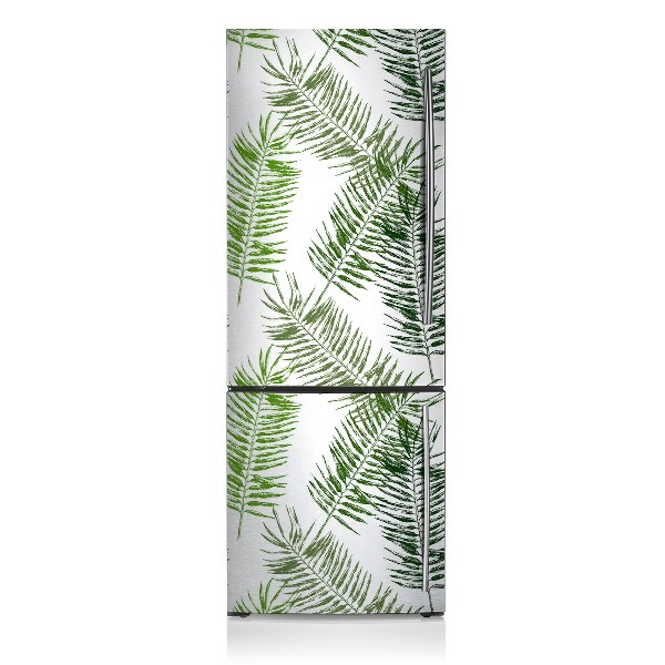 Decoration refrigerator cover Bright palm leaves