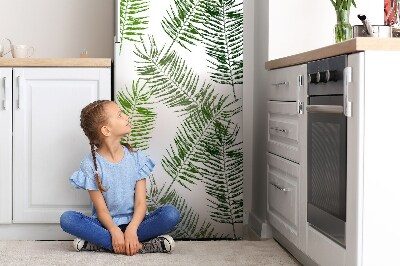 Decoration refrigerator cover Bright palm leaves