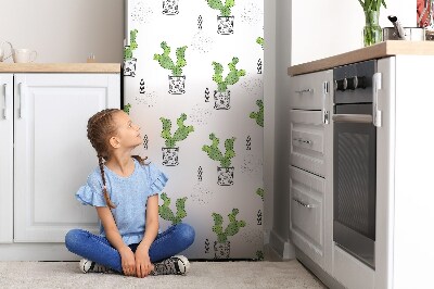 Magnetic refrigerator cover Green cacti