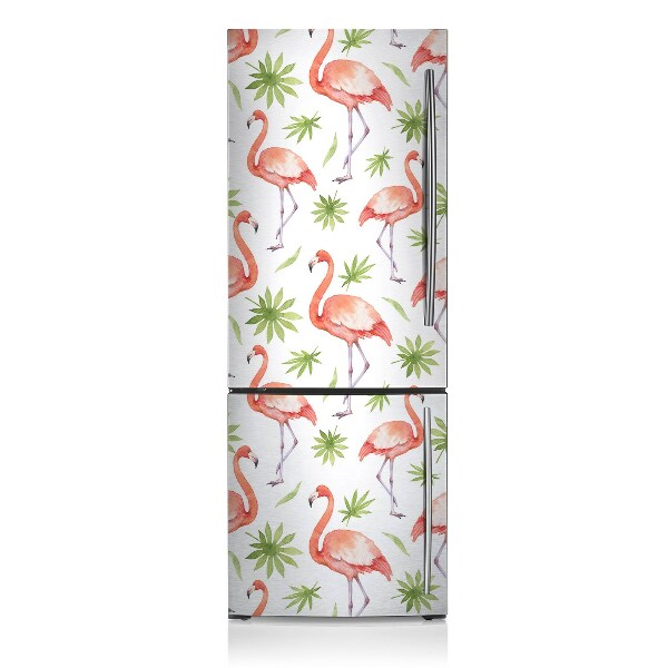 Decoration refrigerator cover Flamingos