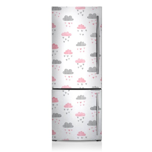 Magnetic refrigerator cover Minimalist clouds