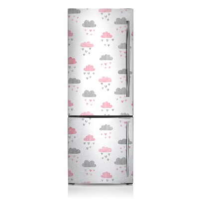 Magnetic refrigerator cover Minimalist clouds