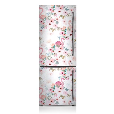 Decoration refrigerator cover Flamingo flowers