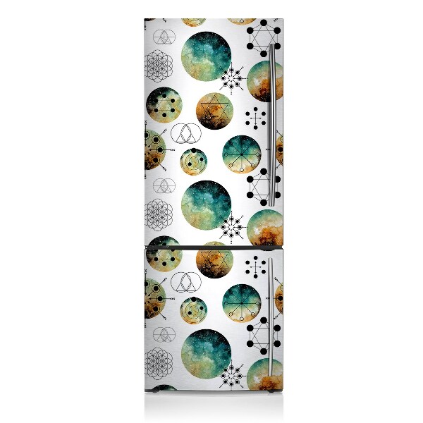 Magnetic refrigerator cover Galactic pattern