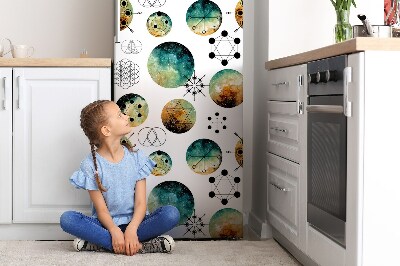 Magnetic refrigerator cover Galactic pattern