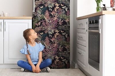 Decoration refrigerator cover Birds and leaves