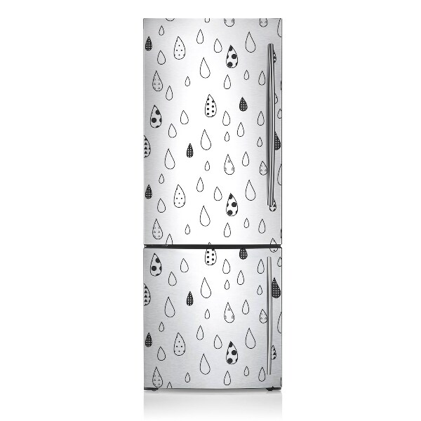 Magnetic refrigerator cover Abstract drops