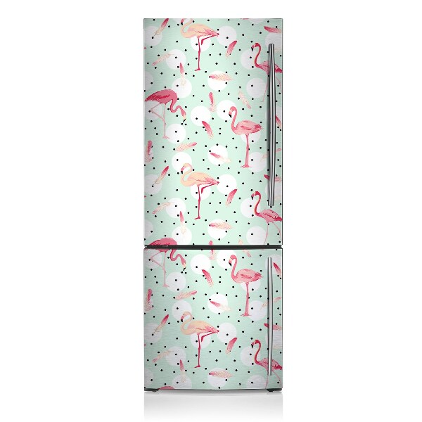 Decoration refrigerator cover Flamingos